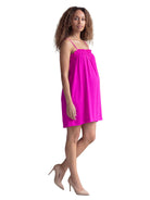 24seven Comfort Essential Maternity Square Neck Spaghetti Strap Smocked Pocket Mini Dress