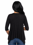 24seven Comfort Basic Maternity Elbow Sleeve Open Front Cascading Shape Jacket