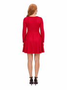 24seven Comfort Essential Maternity Scoop Neck Long Sleeve Knee Length Skater Dress