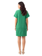 24seven Comfort Essential Maternity V Neck Loose Fit Short Sleeve Pocket T Shirt Dress