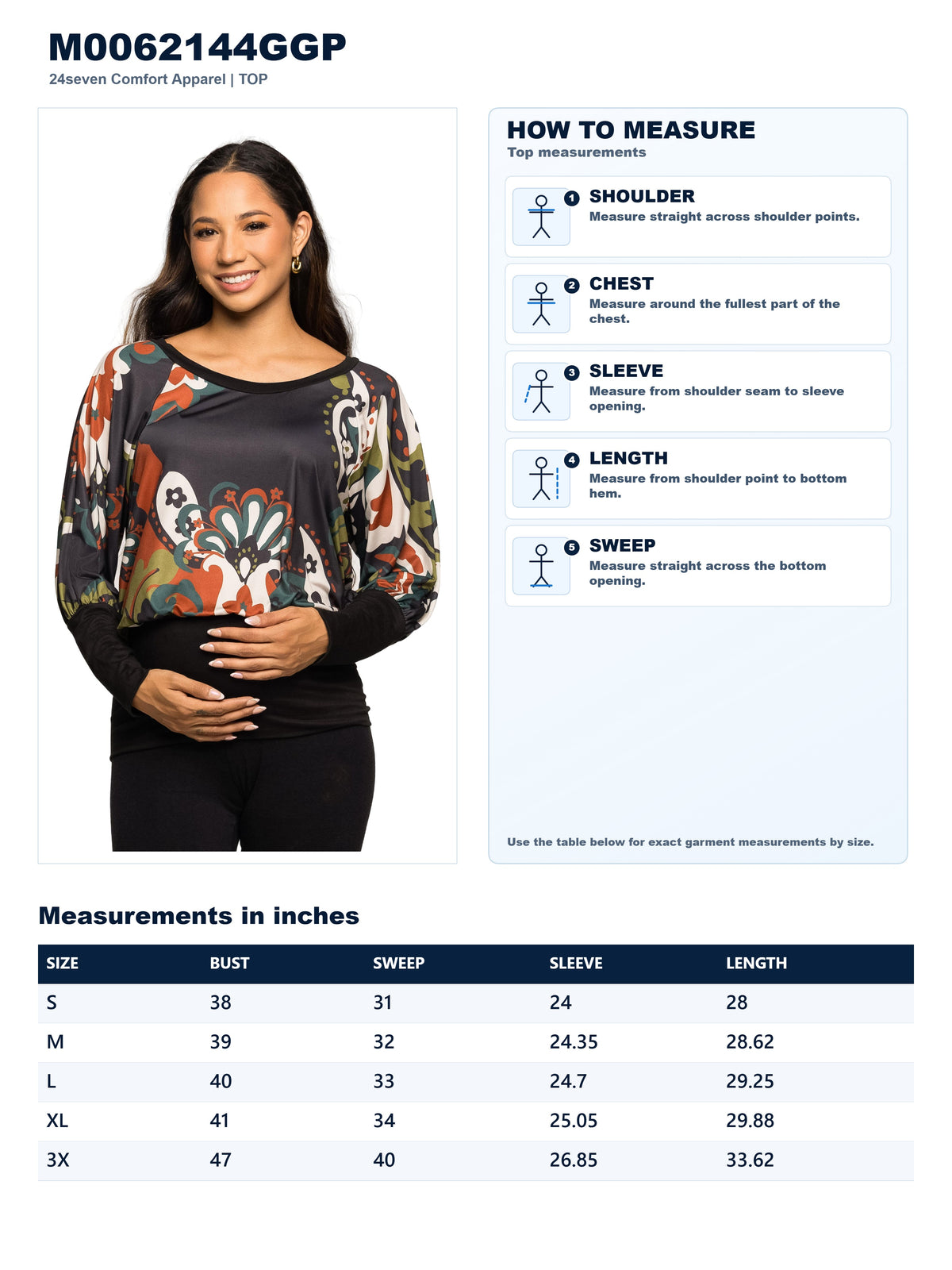 Garment measurements
