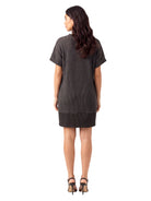 24seven Comfort Essential Maternity V Neck Loose Fit Short Sleeve Pocket T Shirt Dress