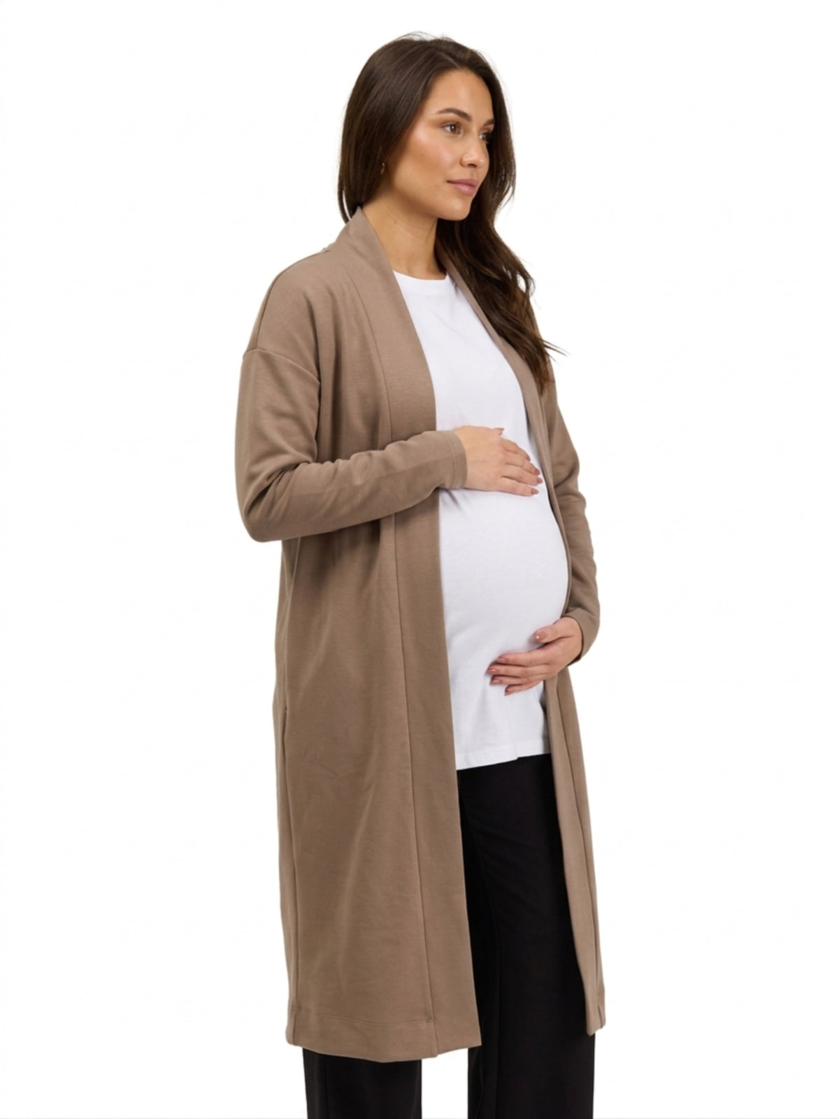 24seven Comfort Essential Maternity Soft Stretch Open Front Cardigan Jacket