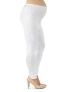24seven Comfort Basic Maternity Fitted Ankle Length Elastic Waist Comfortable Stretch Leggings