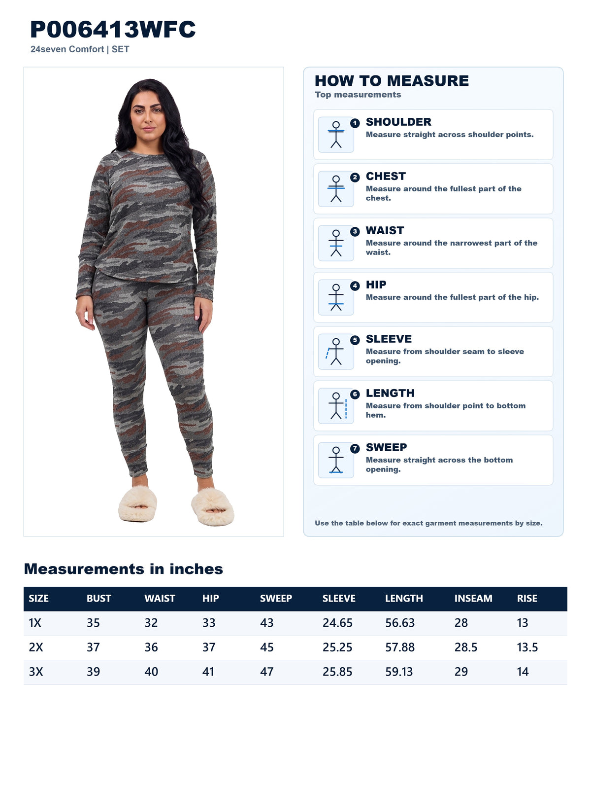 Garment measurements