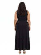 24seven Comfort Elevate Curvy Sleeveless V-Neck Wrap Maxi Dress