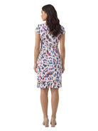 24seven Comfort Essential Maternity Abstract V Neck Cap Sleeve Knee Length A Line Pocket Dress