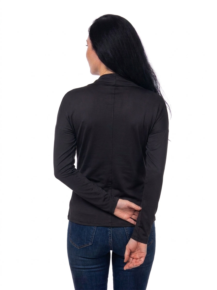 24seven Comfort Elevate Womens Cowl Neck Long Sleeve Top