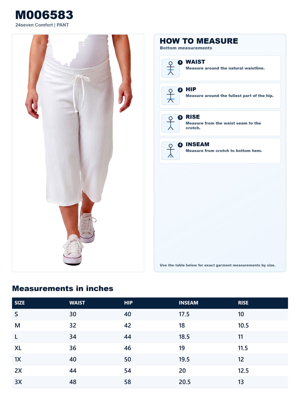 Garment measurements