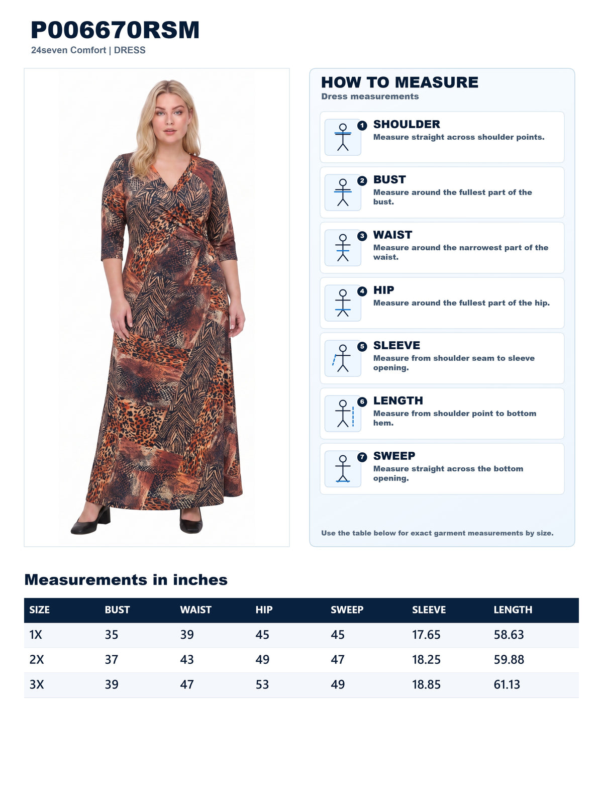 Garment measurements