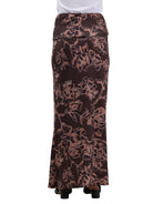 24seven Comfort Essential Womens Floral Elastic Waistband Maxi Skirt