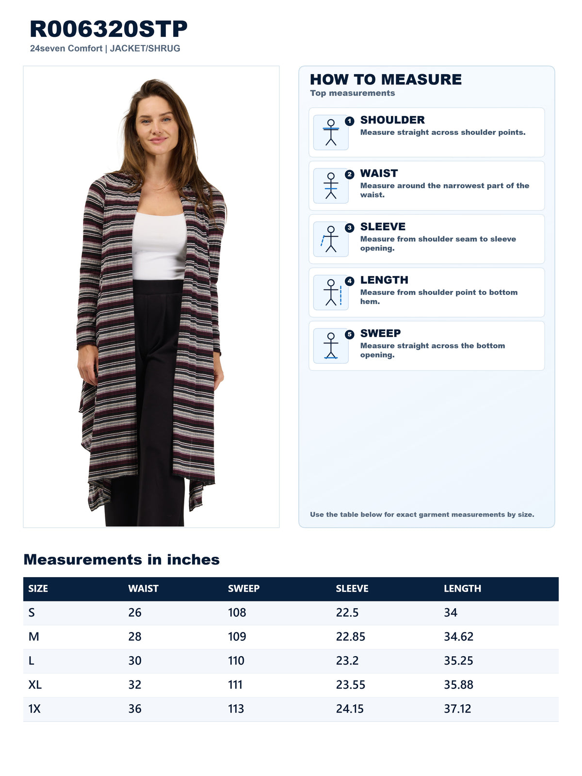 Garment measurements