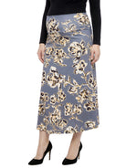 24seven Comfort Essential Maternity Floral Elastic Waist A Line Maxi Skirt