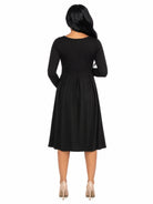24seven Comfort Essential Maternity Midi Length Fit N Flare Pocket Dress