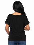 24seven Comfort Basic Maternity Wide Boat Neck Loose Fit Dolman Sleeve Top