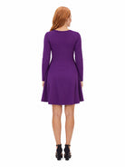 24seven Comfort Essential Maternity Square Neck Long Sleeve Knee Length Skater Dress