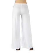 24seven Comfort Basic Maternity Elastic Waist Flared Leg Loose Fit Palazzo Pants