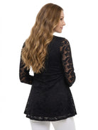 24seven Comfort Elevate Maternity Lace Scoop Neck Long Sleeve Tunic Top