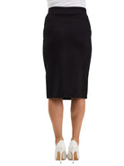 24seven Comfort Essential Womens Soft Stretch Elastic Waist Midi Skirt