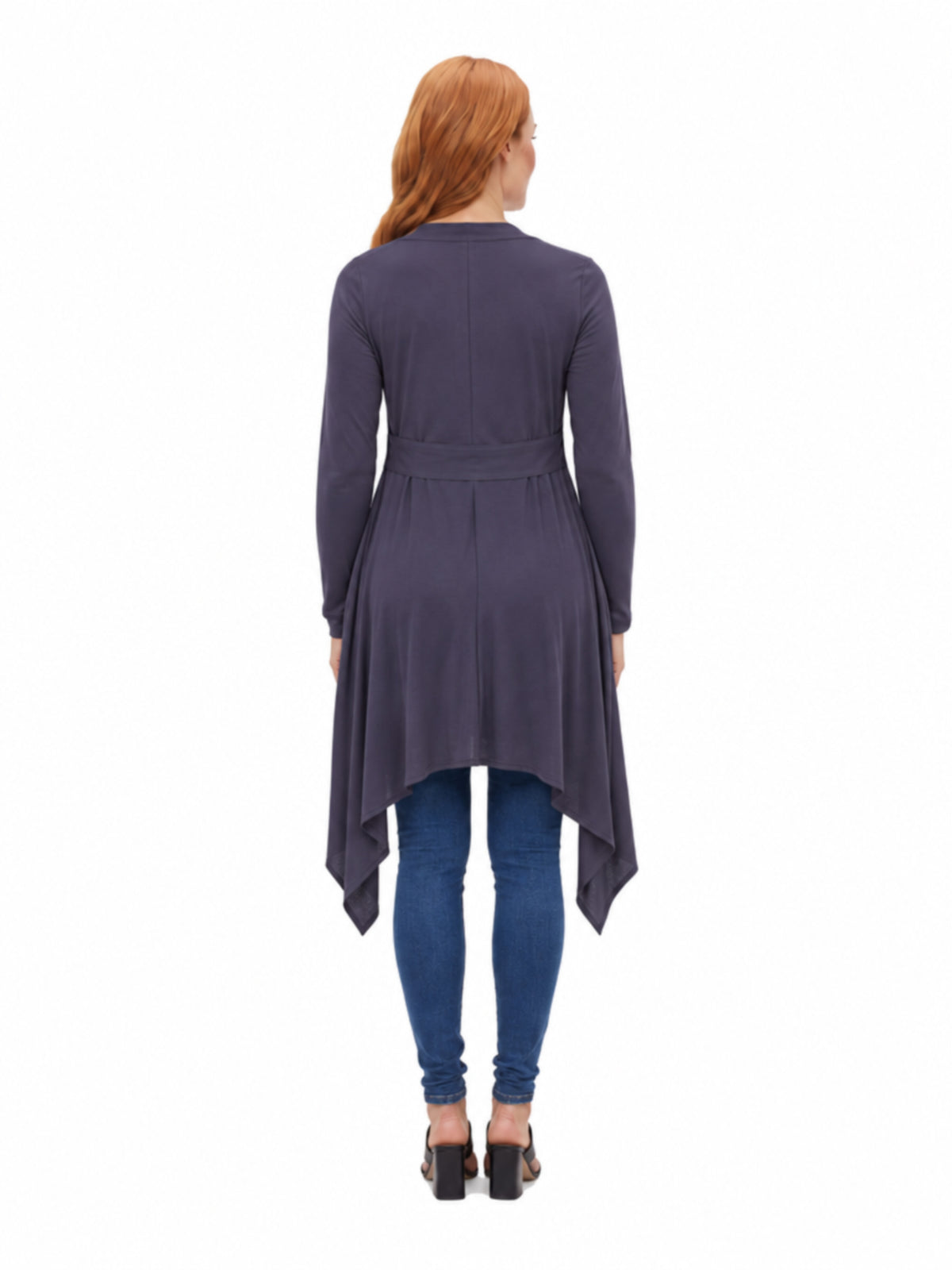 24seven Comfort Basic Maternity Extra Long Open Front Cascading Jacket