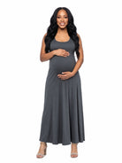 24seven Comfort Essential Maternity Scoop Neck Sleeveless A Line Maxi Dress