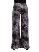 24seven Comfort Essential Womens Abstract Elastic Waistband Full Length Flared Pants