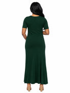 24seven Comfort Essential Maternity Scoop Neck A Line Maxi Dress