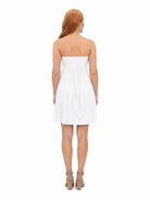 24seven Comfort Essential Maternity Strapless Pleated Empire Waist Knee Length Flared Mini Dress