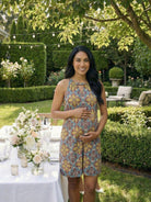 24seven Comfort Essential Maternity Floral Knee Length Paisley Sleeveless Keyhole Dress