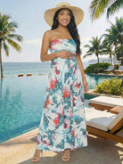 24seven Comfort Essential Maternity Butterfly A Line Strapless Pocket Maxi Dress
