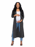 24seven Comfort Essential Maternity Open Front Long Knit Jacket