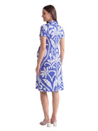 24seven Comfort Essential Maternity Paisley Short Sleeve Faux Wrap A Line Dress