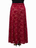 24seven Comfort Elevate Curvy Elegant Lace Elastic Waist Maxi Skirt