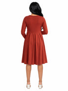24seven Comfort Essential Maternity Midi Length Fit N Flare Pocket Dress