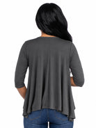 24seven Comfort Basic Maternity Elbow Sleeve Open Front Cascading Shape Jacket