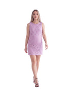 24seven Comfort Elevate Maternity Lace Sleeveless Boat Neck Mini Shift Dress