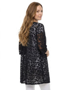 24seven Comfort Elevate Maternity Lace Open Front Three-Quarter Sleeves Jacket