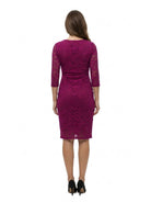 24seven Comfort Elevate Maternity Lace Wrap with Three-Quarter Sleeves Dress