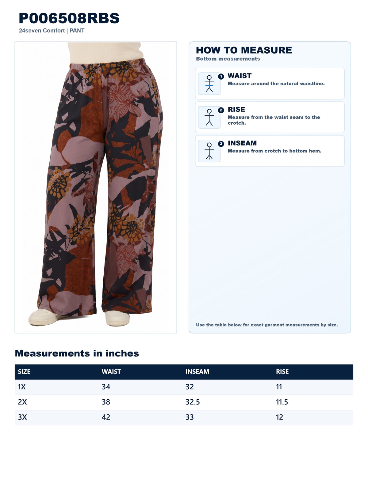Garment measurements