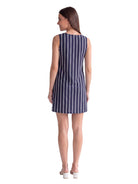 24seven Comfort Essential Maternity Striped Round Neck Sleeveless A Line Mini Shift Dress