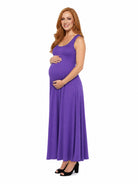 24seven Comfort Essential Maternity Scoop Neck Sleeveless A Line Maxi Dress