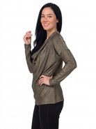24seven Comfort Elevate Womens Cowl Neck Long Sleeve Top