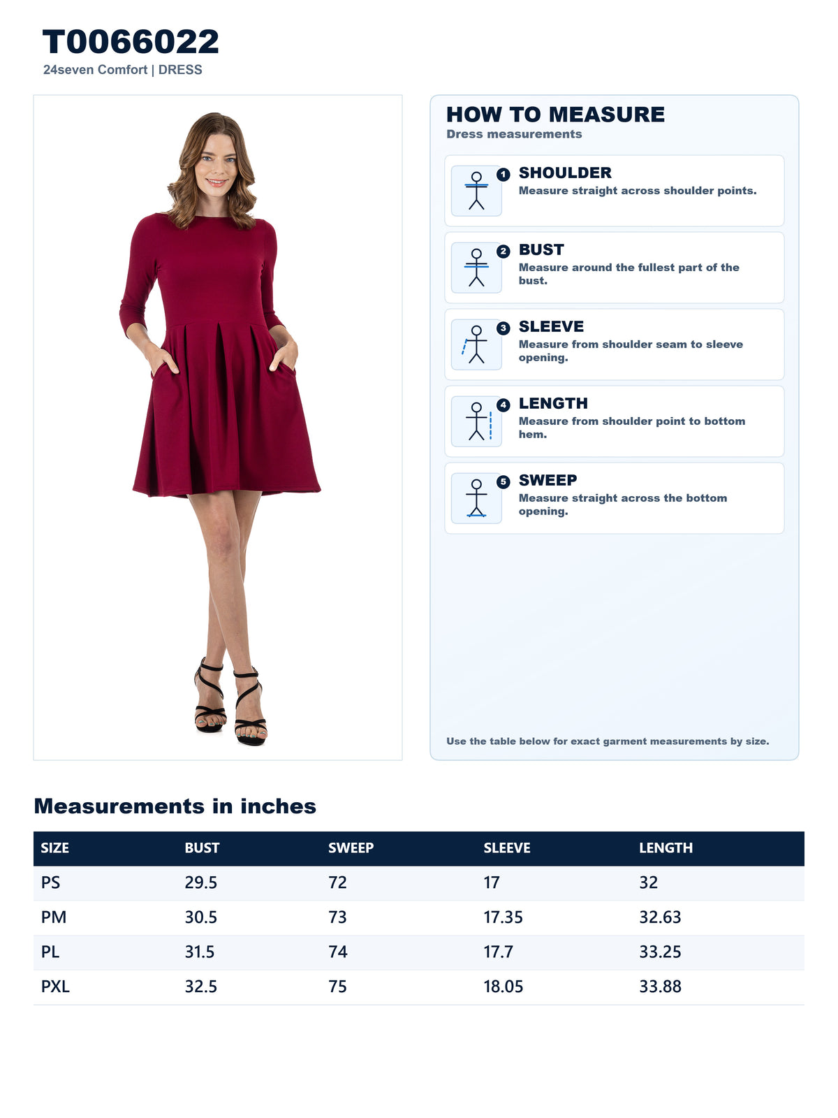 Garment measurements