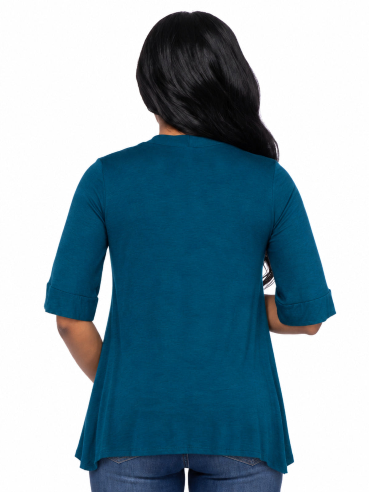 24seven Comfort Basic Maternity Open Front Elbow Sleeve Long Fit Jacket