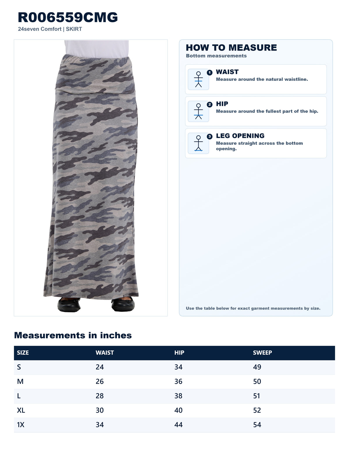 Garment measurements