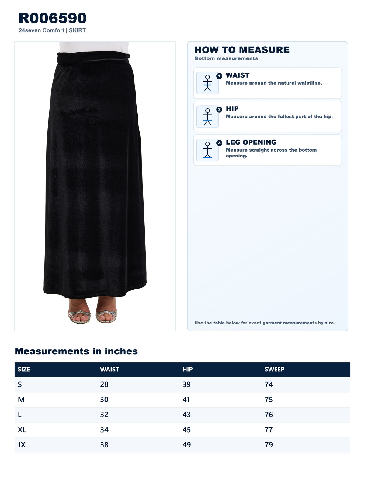 Garment measurements