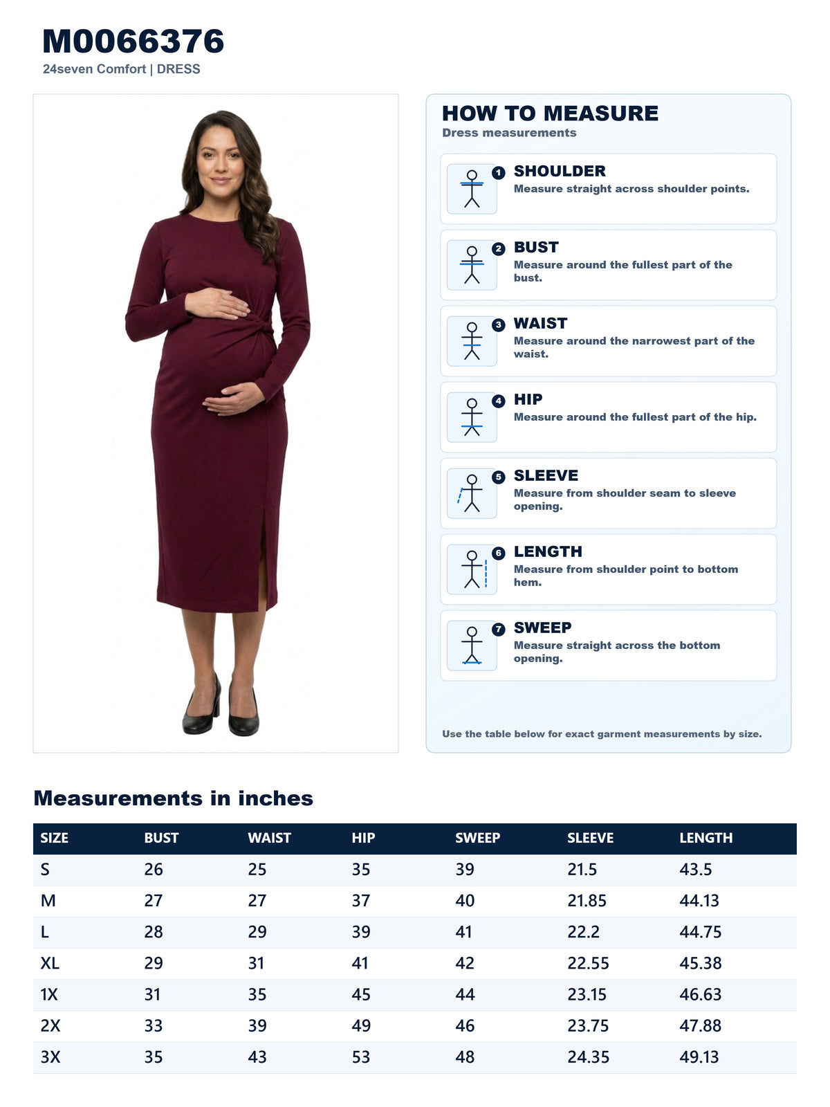 Garment measurements