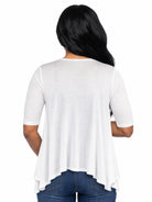 24seven Comfort Basic Maternity Elbow Sleeve Open Front Cascading Shape Jacket