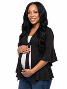 24seven Comfort Essential Maternity Tie Front Bell Sleeve Jacket