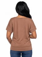 24seven Comfort Basic Maternity Wide Boat Neck Loose Fit Dolman Sleeve Top